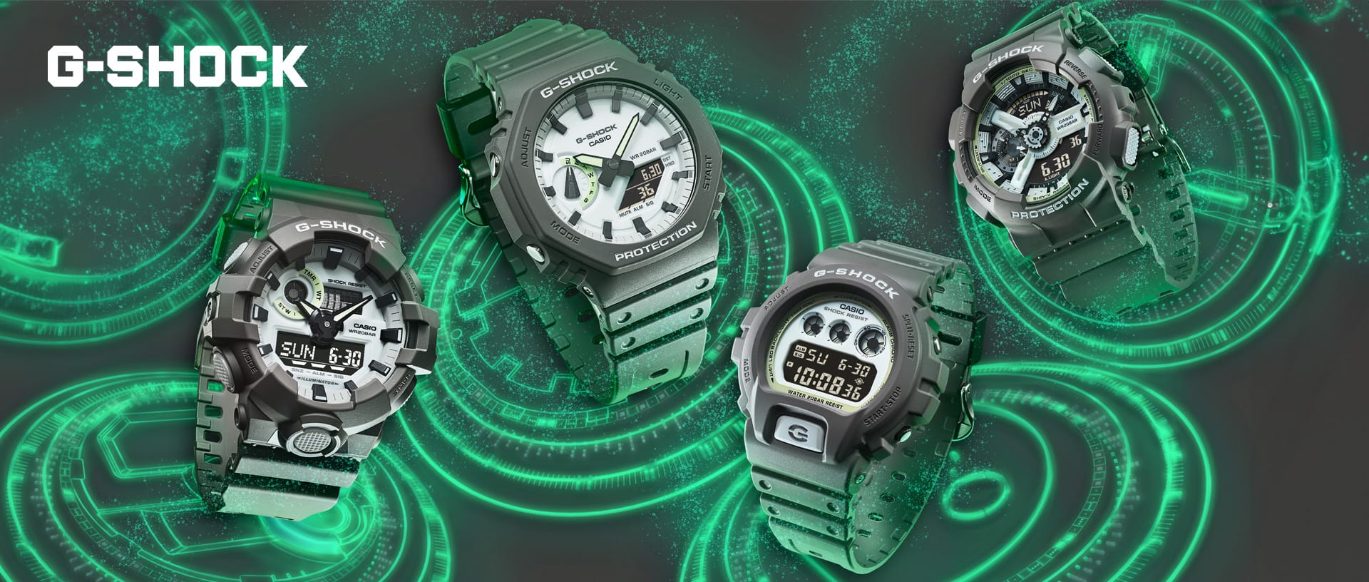 "Hidden Glow" Armbanduhren von G-SHOCK