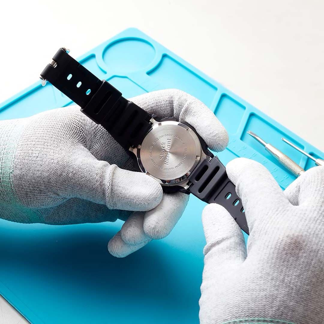 restorer updating the gshock watch straps