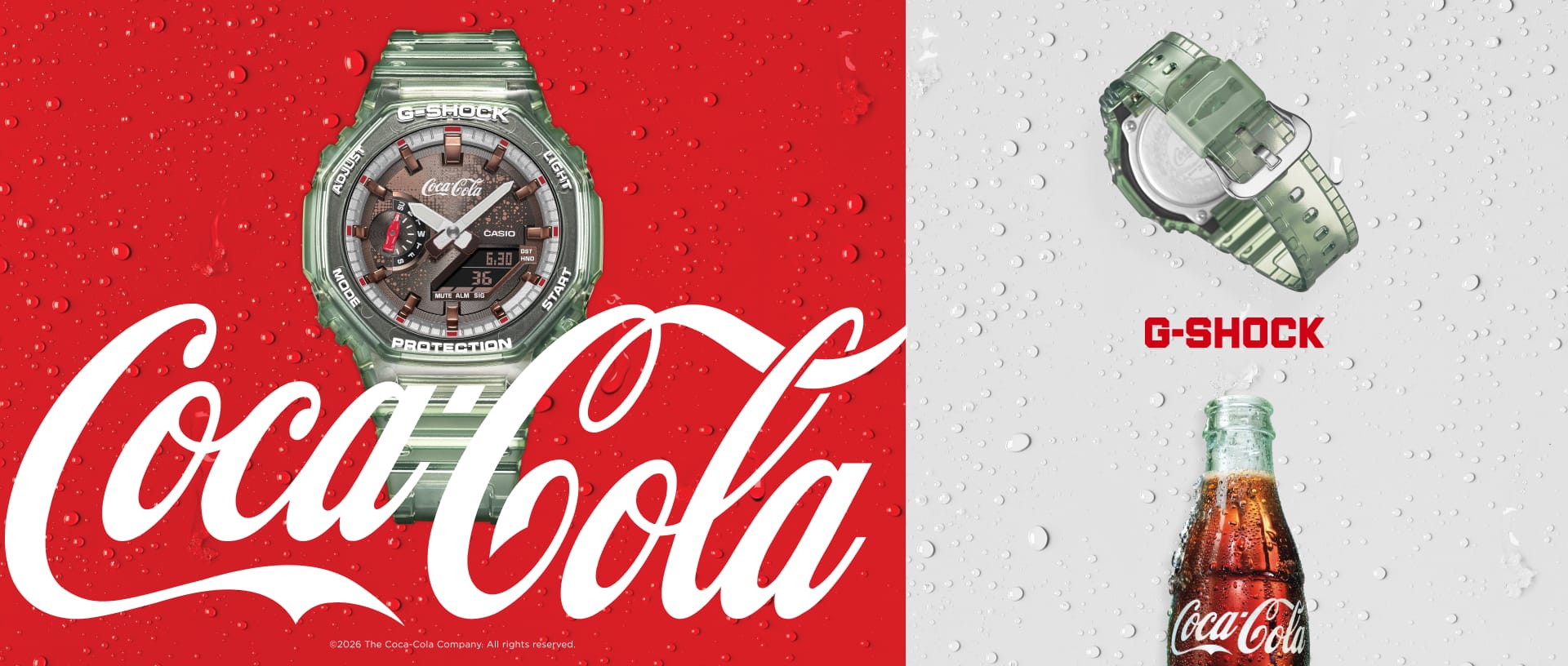 G-SHOCK GA-2100CC-3A Edição verde da garrafa de Coca-Cola.