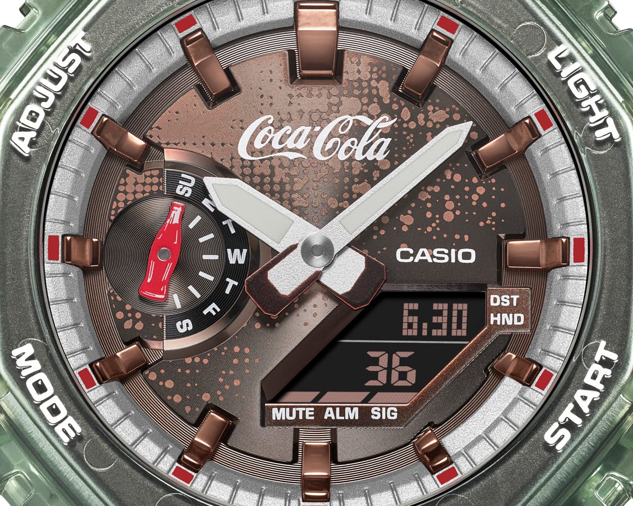 O mostrador do GA-2100CC-3A