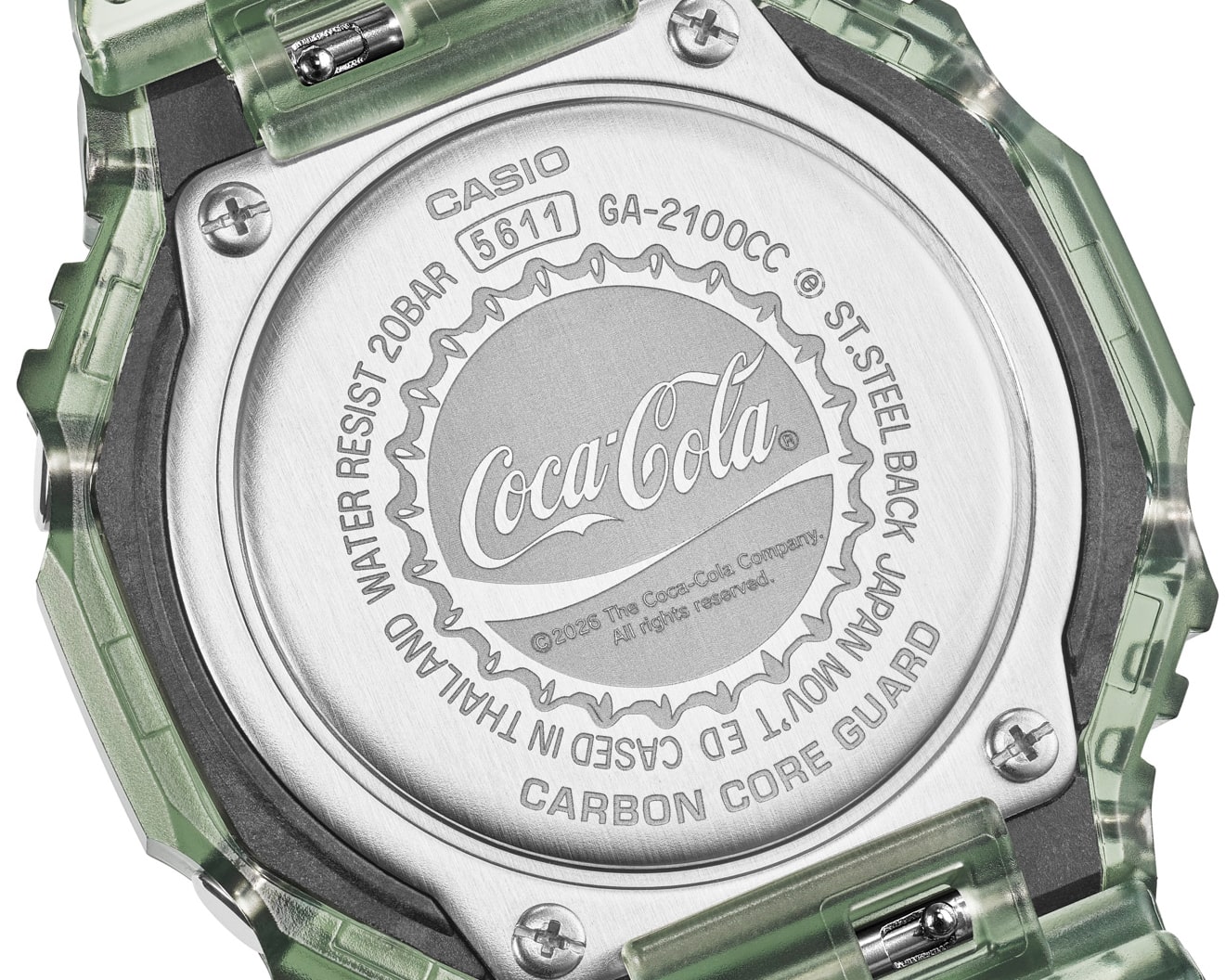 Parte traseira da caixa do GA-2100CC-3A