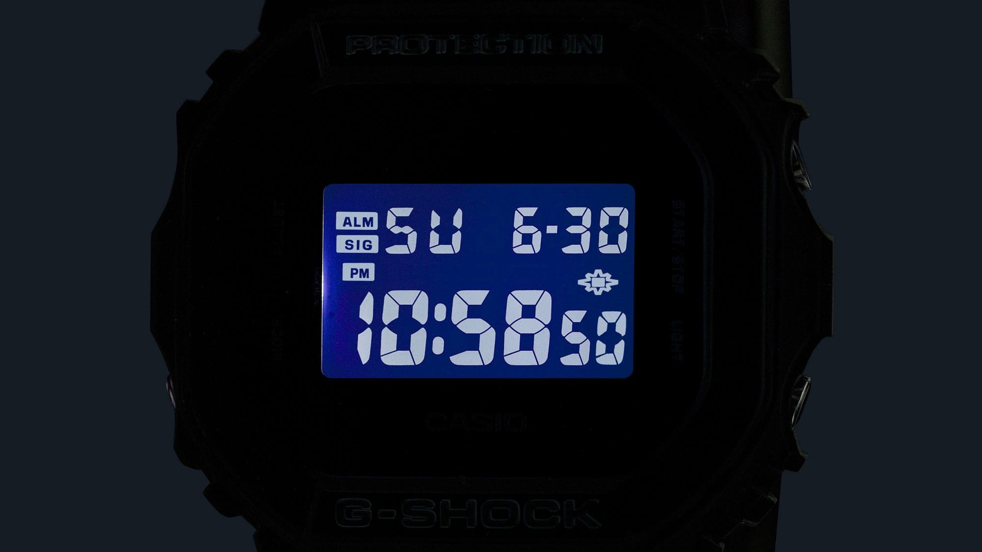 Super Illuminator (high-brightness LED light) for maintaining watch readability in the dark