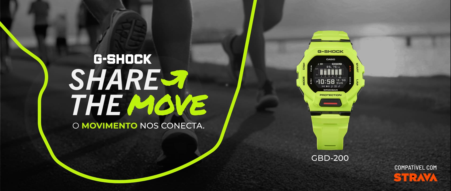 G-SQUAD - GBD-200 - Linha de Relógios Esportivos | CASIO