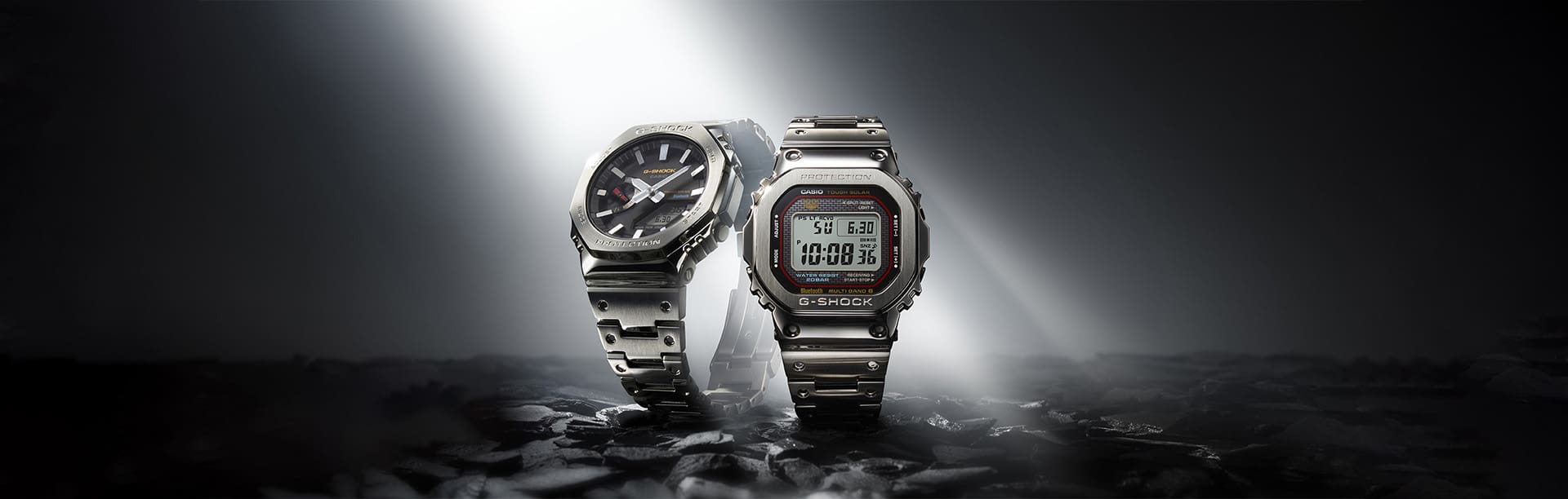 GMW-B5000D and GM-B2100S Full Metal watches