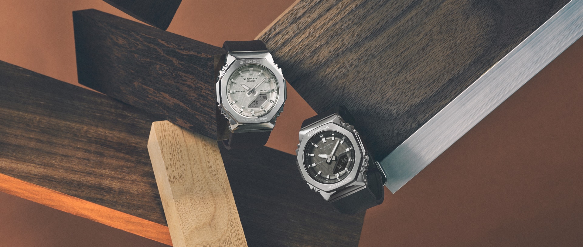 G-SHOCK WOMEN GM-S2110-1a1 and GM-S2110-1a7 Analog Digital Watches