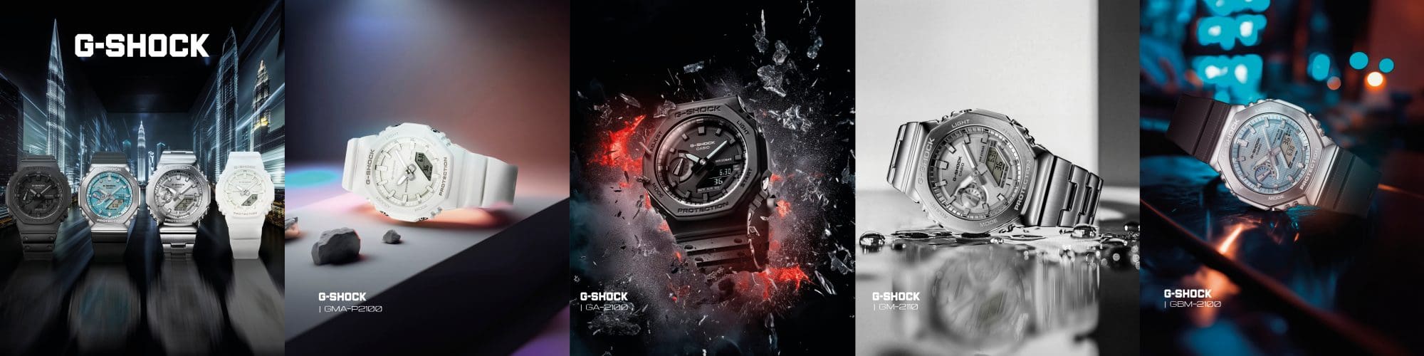 G-SHOCK modelos GA-2100 y GMA-P2100, GBM-2110 y GM-2110