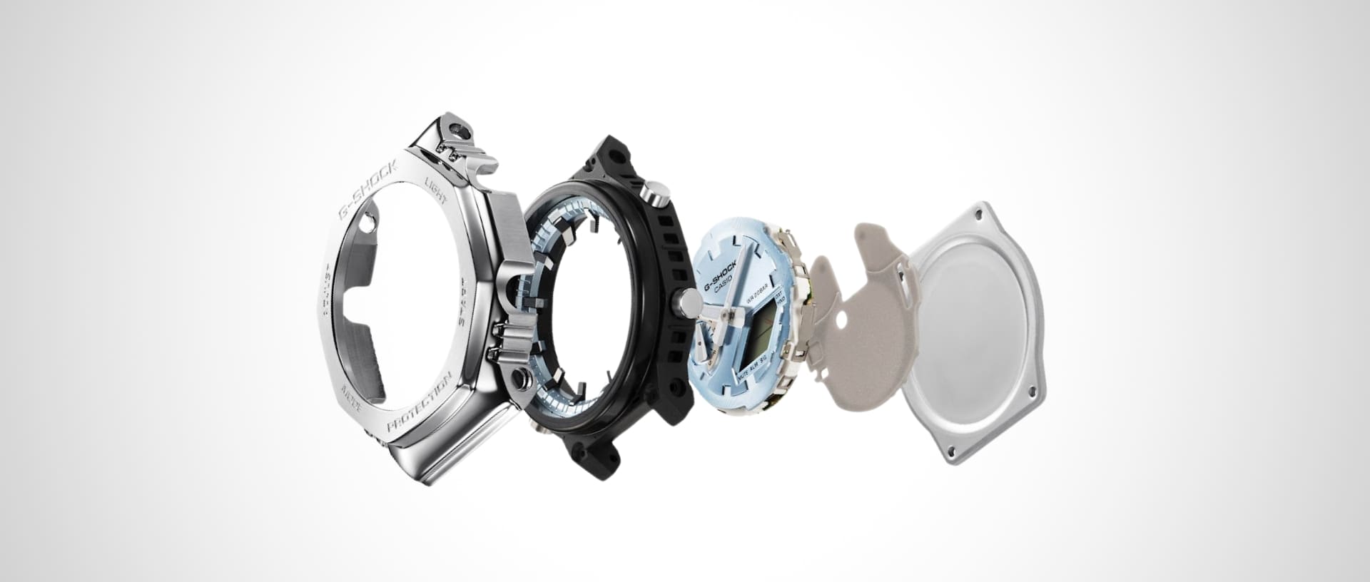Composants individuels du boîtier de la montre GM-2110D