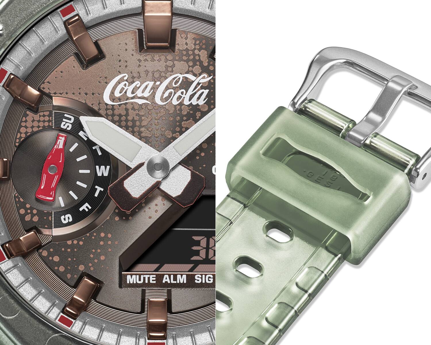 The "Coke Bottle" green edition of G-SHOCK GA-2100CC-3A.