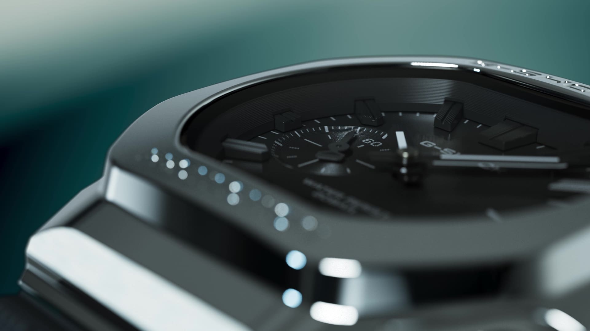 Detailed macro view of the bezel edge and metal finishing techniques used in the 2500 Series.