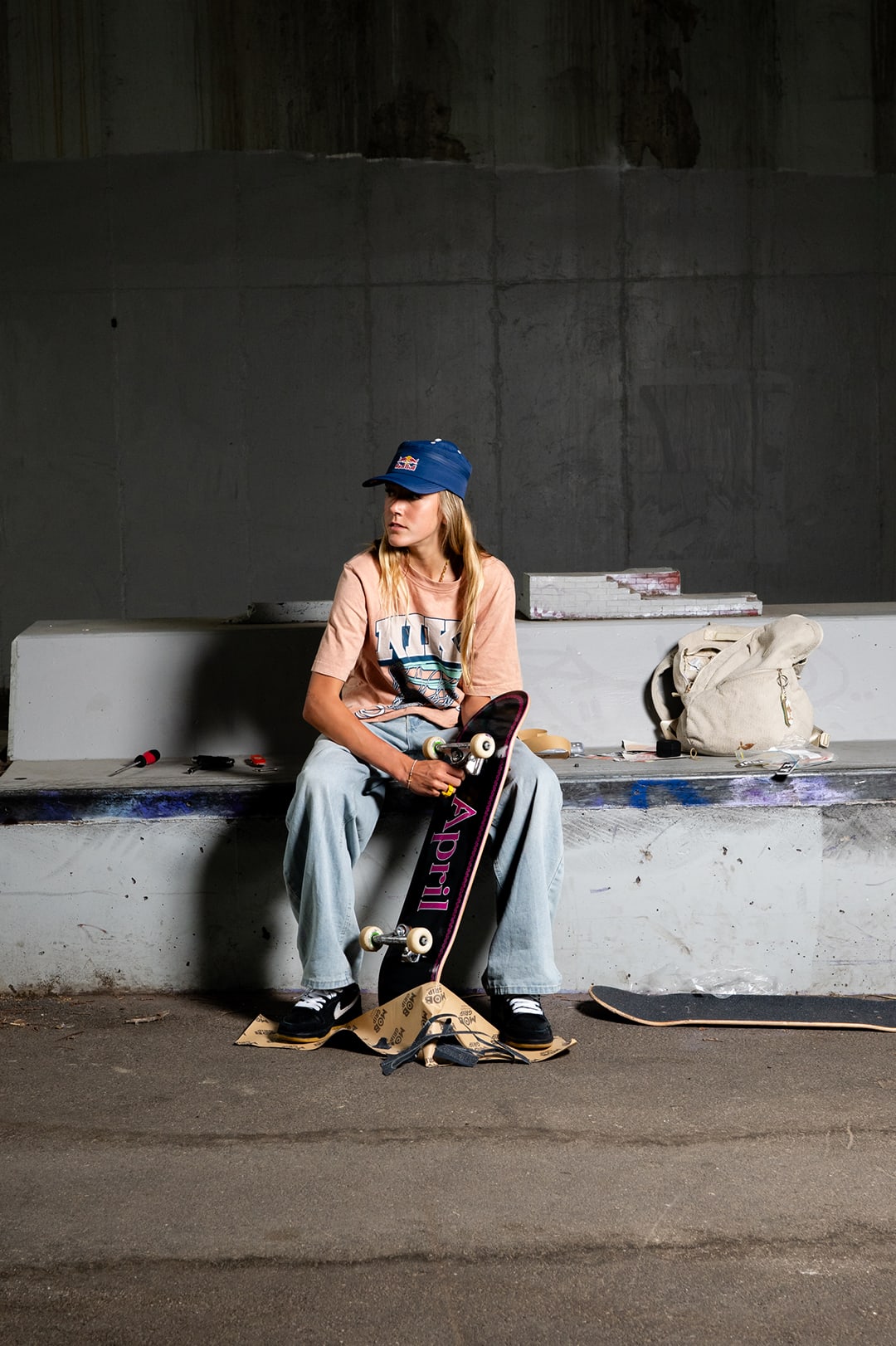 Brown G-SHOCK with pink display beside Rubi Rose.