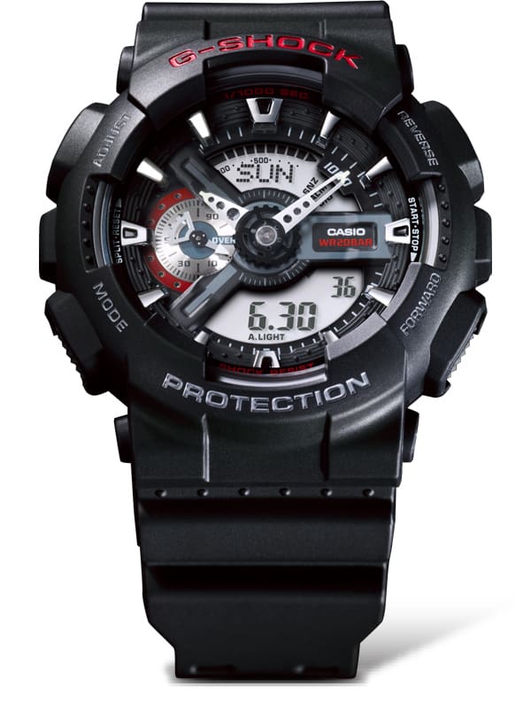 L'orologio da polso ibrido nero GA-110. L'immagine rimanda alla pagina: Iconic Styles 110