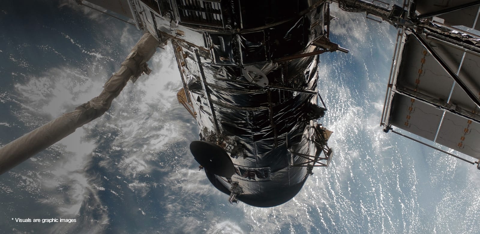 Un satellite fluttua nello spazio sopra la Terra