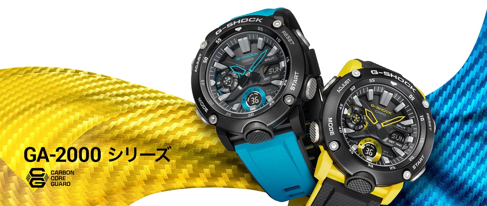 み*や様 G-SHOCK デジタル腕時計 ブラック/イエロー　GA-2000-1 ANALOG-DIGITAL - GA-2000 | G-SHOCK 腕時計