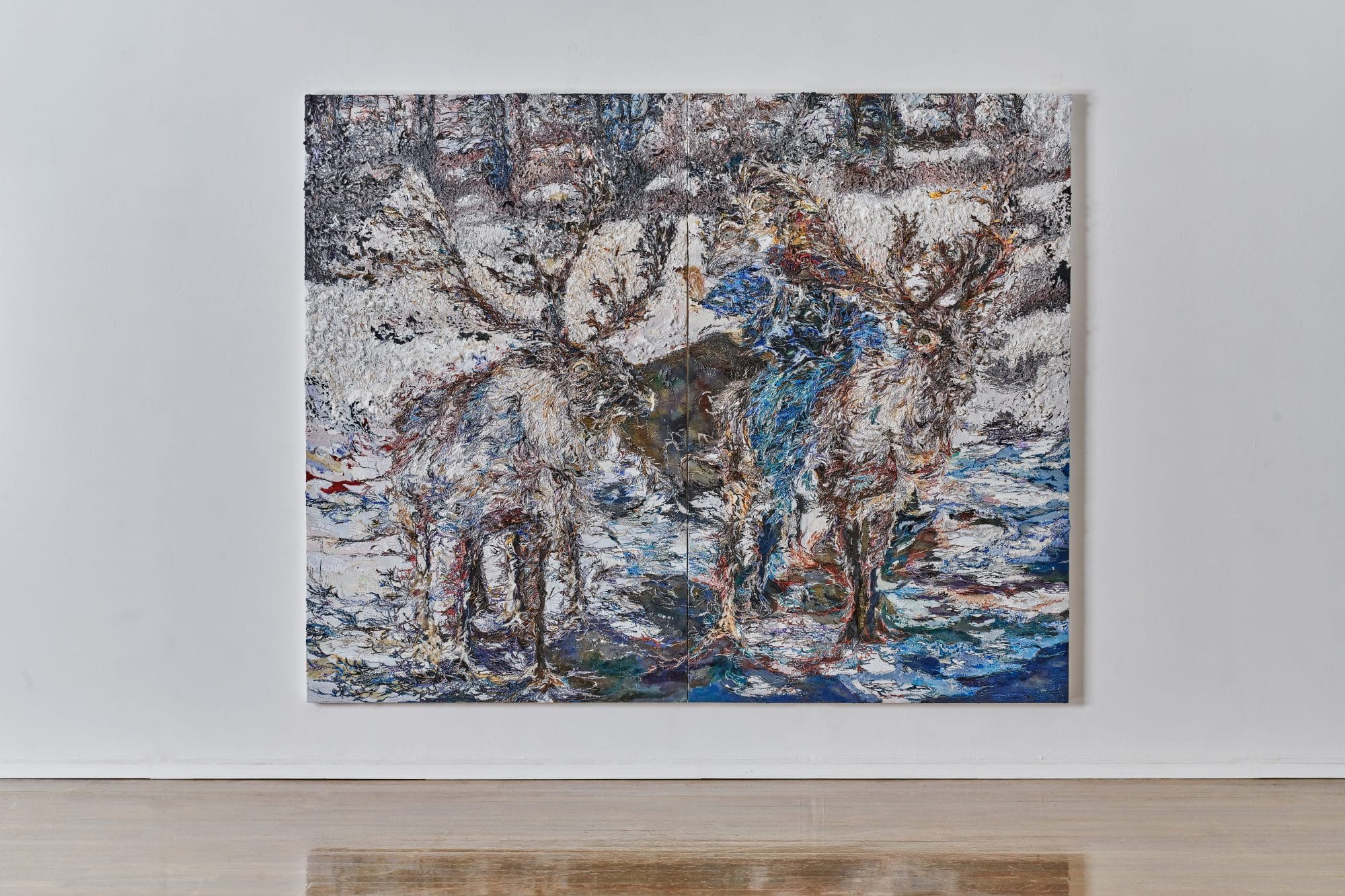 《tangled strata from which roots grow》 2000×2515mm acrylic and oil on canvas 2023 Photo/Minamoto Tadayuki