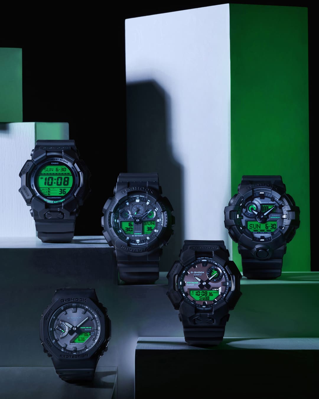 BLACK AND ELECTRO GREEN