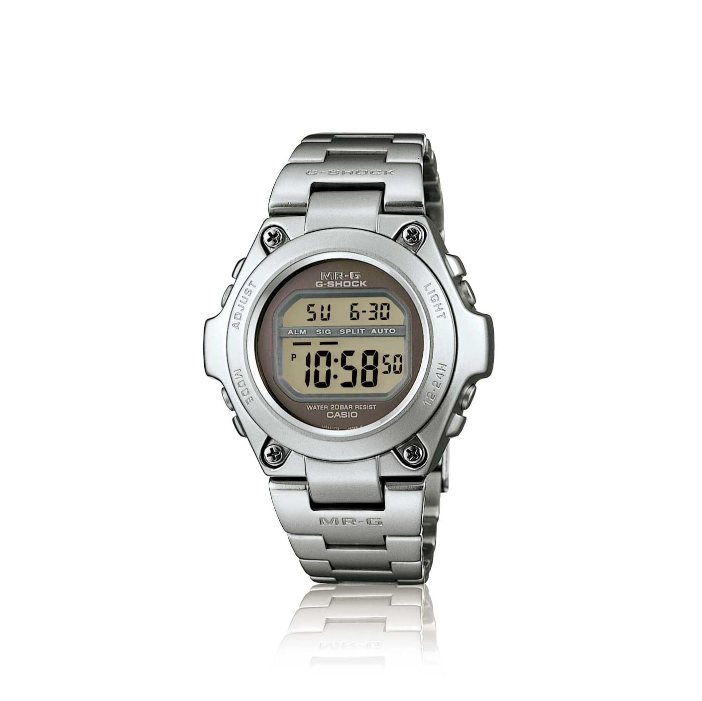 ① CASIO MRG-100 MR-G G-SHOCK クォーツ ステンレス Casio G-Shock MRG-100 Titanium Silver Digital Mens Watch