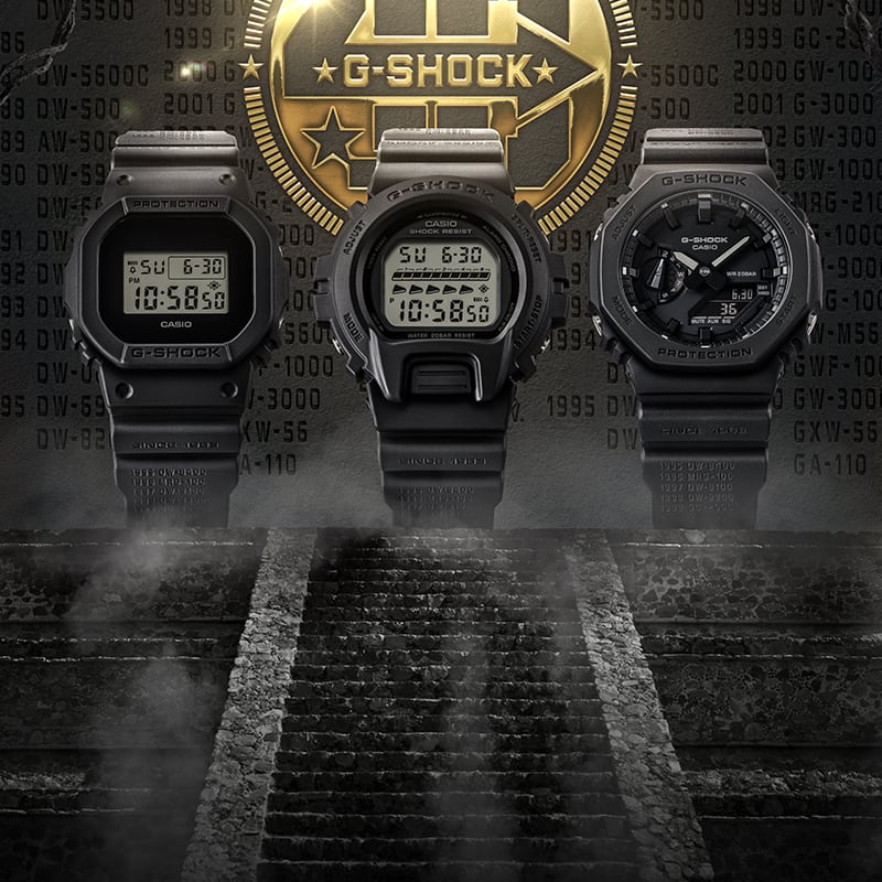 G-SHOCK 40th anniversary series Remaster Black DW5657RE-1, DW6640RE-1, GA2140RE-1A