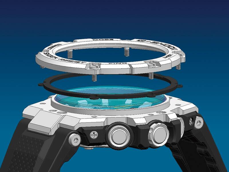 Exploded drawing of G-SHOCK watch