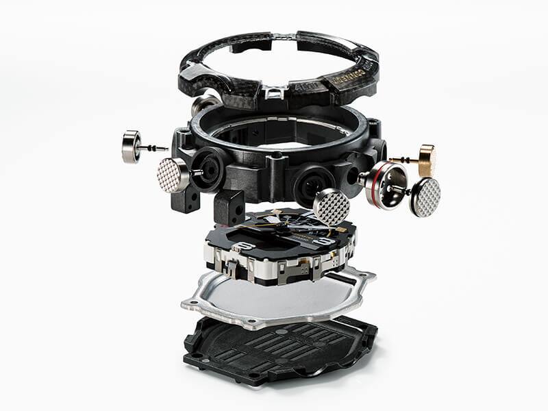 Exploded view of watch body