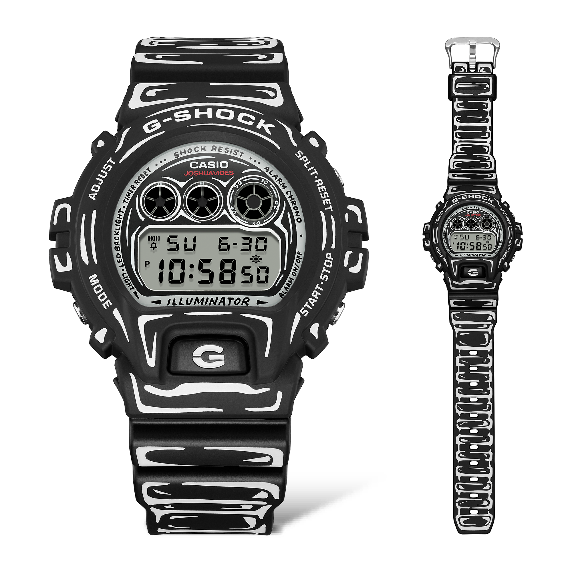 DW-6900JV-1 vista frontal y de la correa