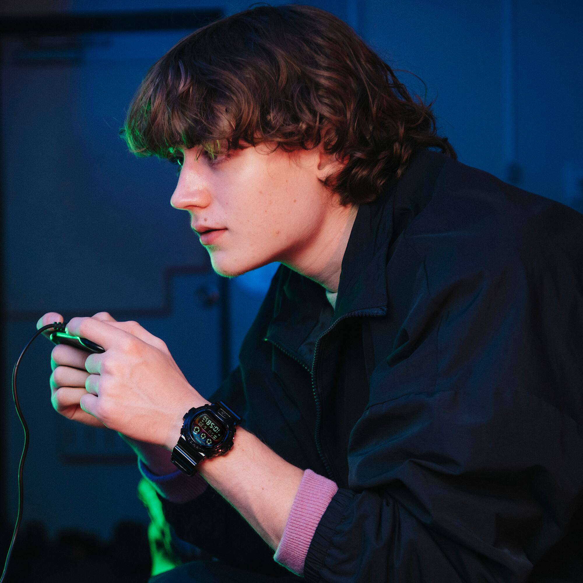 G-SHOCK RGB Gamer watch on gamer while gaming