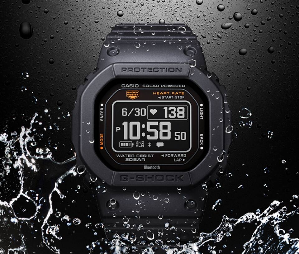 DWH5600 G-SHOCK Black Digital Watch with Heart Rate monitor