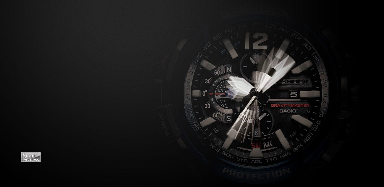 Uurwerk met snel bewegende wijzers