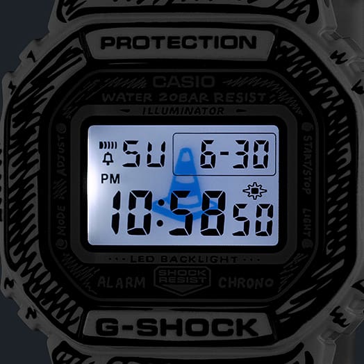 DW-5600JV-7 LED backlight message