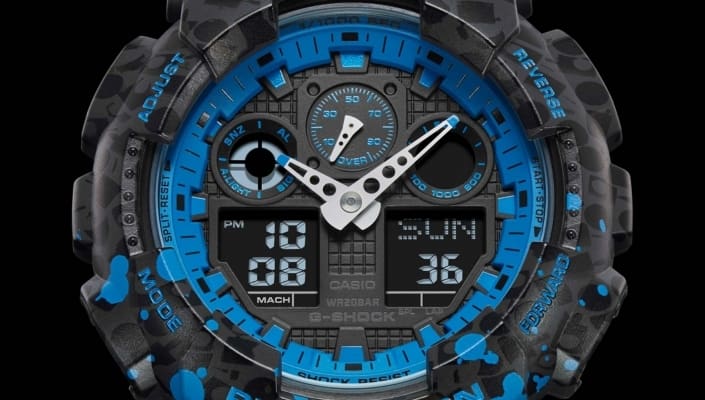 Foco no modelo de parceria entre G-SHOCK e Stash.