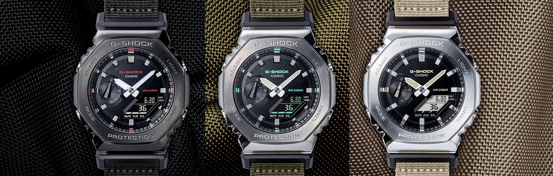 Série G-SHOCK Utility Metal: A Colecção Clássica com Cinta Têxtil