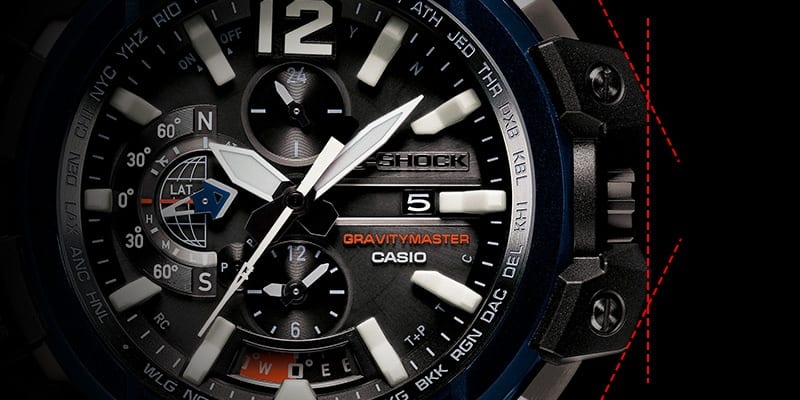 Close-up do Casio Gravitymaster