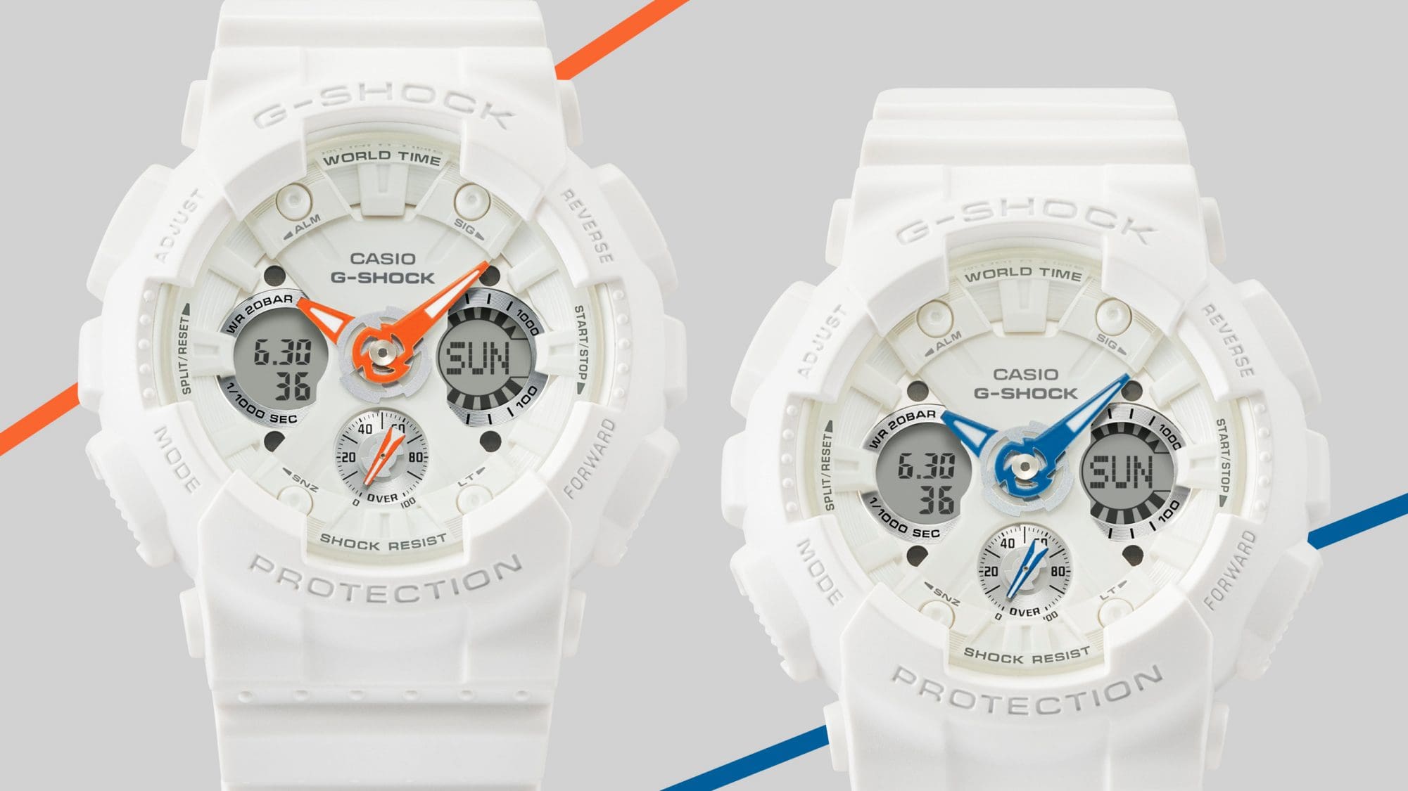 White with refreshing accent colors GMA-S120SA