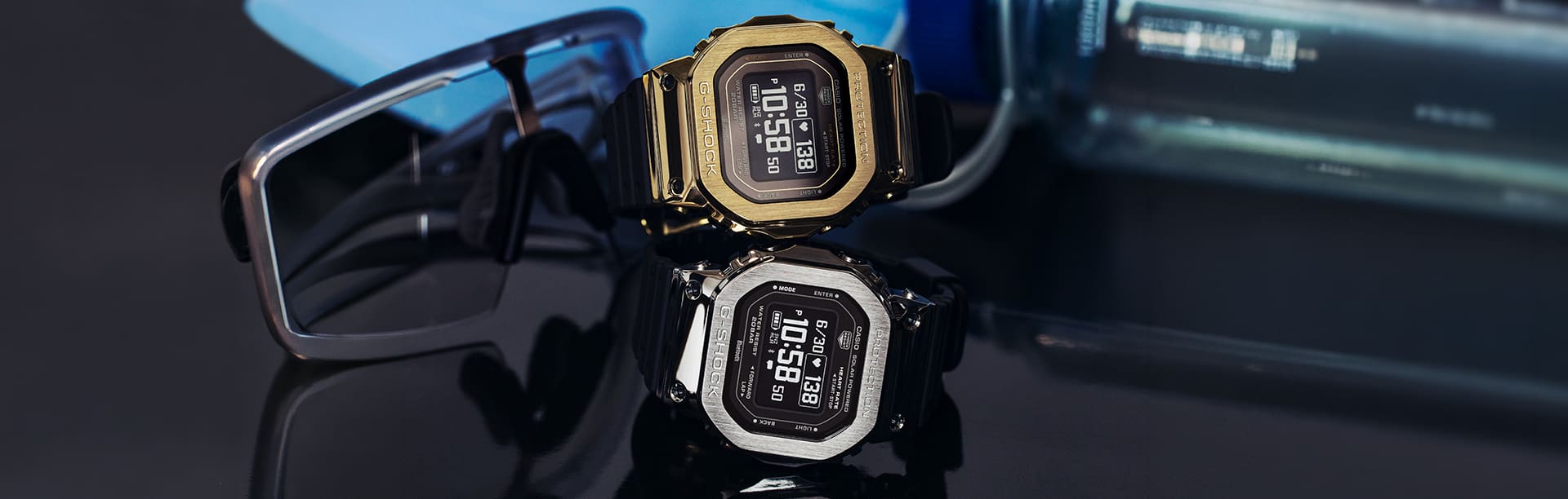 G-SHOCK MOVE GMH5600-1, GMH5600-9 Digital Metal bezel watches