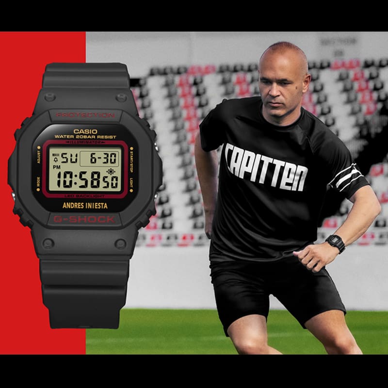 Soccer star Andress Iniest x G-SHOCK limited edition DW5600AI-1