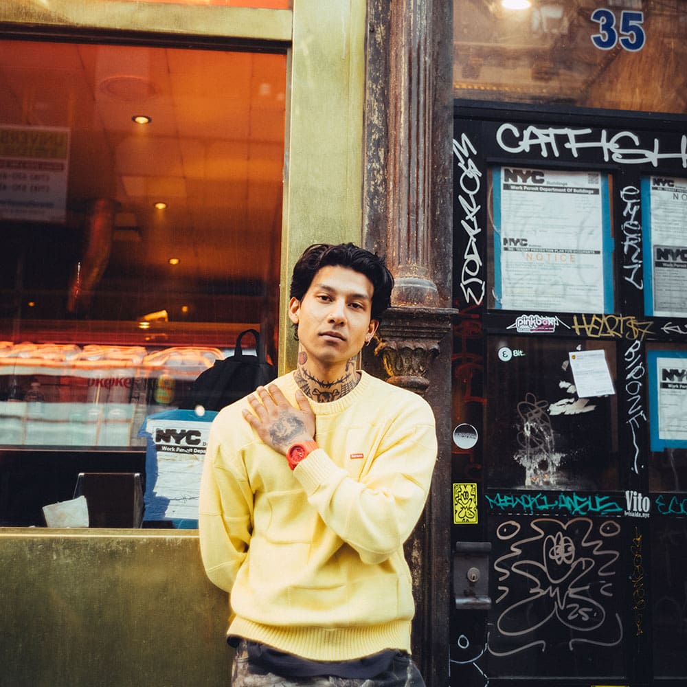 Christiano Wenmann wearing a G-SHOCK watch denoting the G-SHOCK lifestyle.