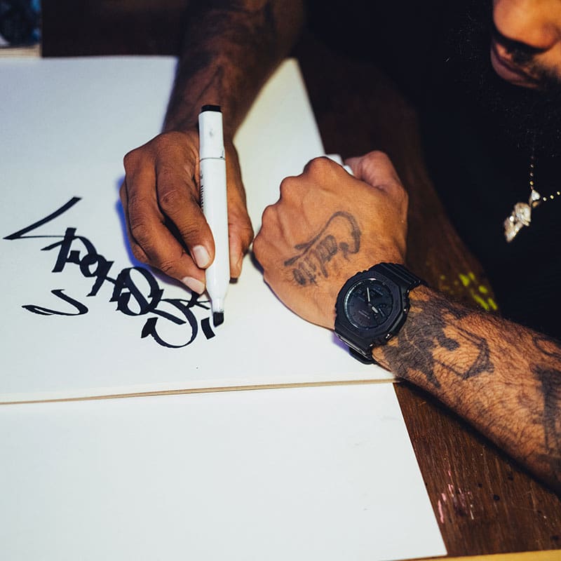 Charles Doves with a G-SHOCK GA-2100-1A1 Black Watch