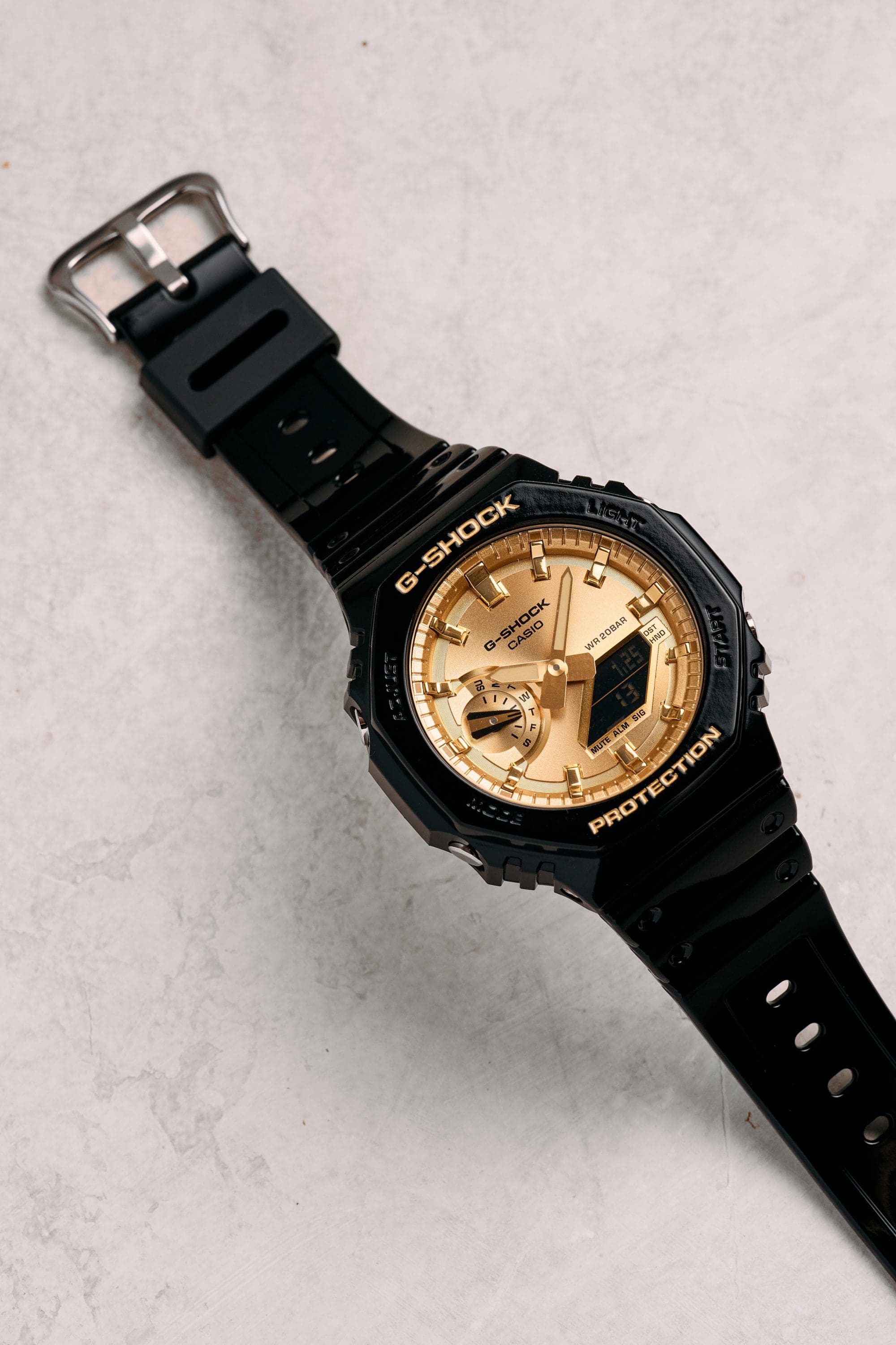 G-SHOCK GA-2100GB-1A Black and Gold Analog Digital watch