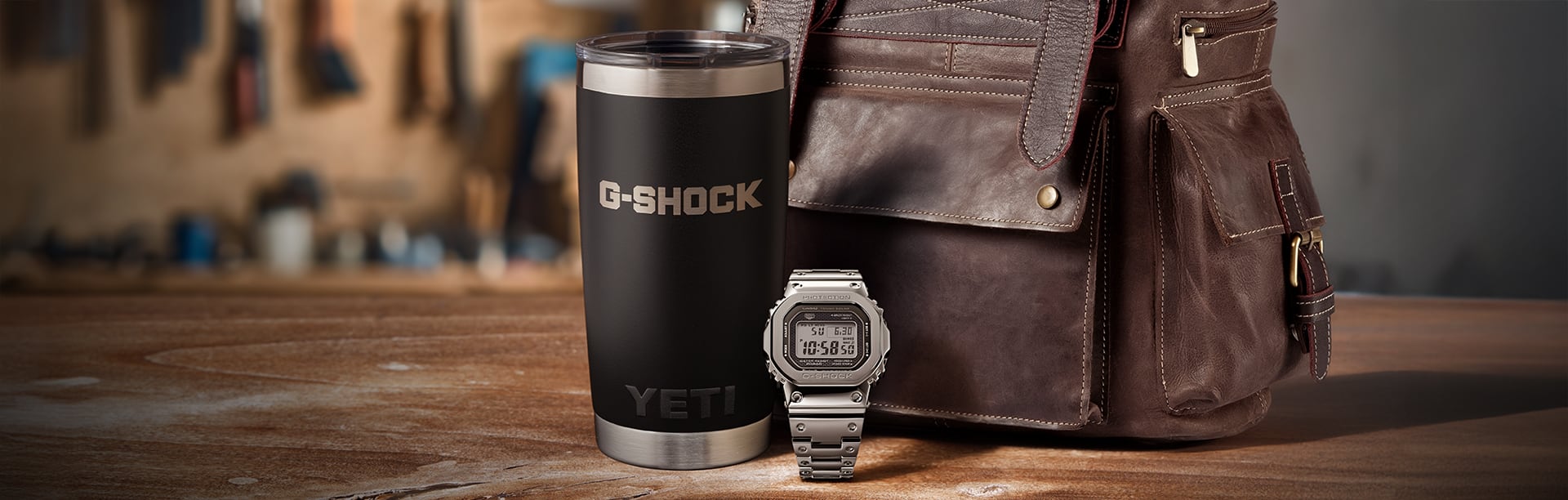 G-SHOCK Fathers Day gift with purchase G-SHOCK branded Yeti Tumbler with GMWB5000 Watch