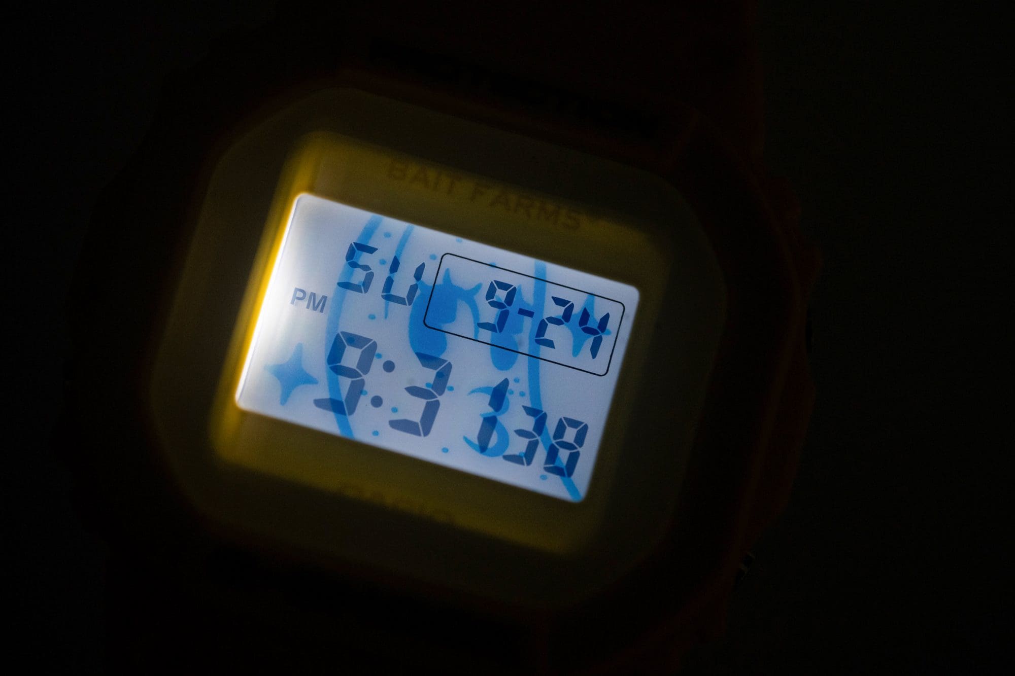 close up of G-SHOCK x TOYO TIRES DW5600TT25-1 on man's wrist