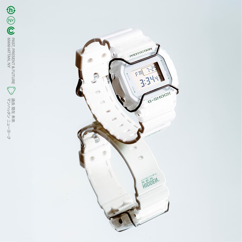 G-SHOCK x HIDDEN® DW5600HDN227 collaboration watch and special packaging