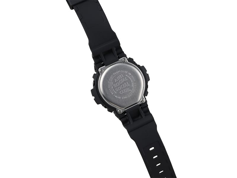 DW6900ASSC23-1 G-SHOCK ANTI SOCIAL SOCIAL CLUB Collaboration watch case back showing special "ANTI SOCIAL SOCIAL CLUB" special engraving