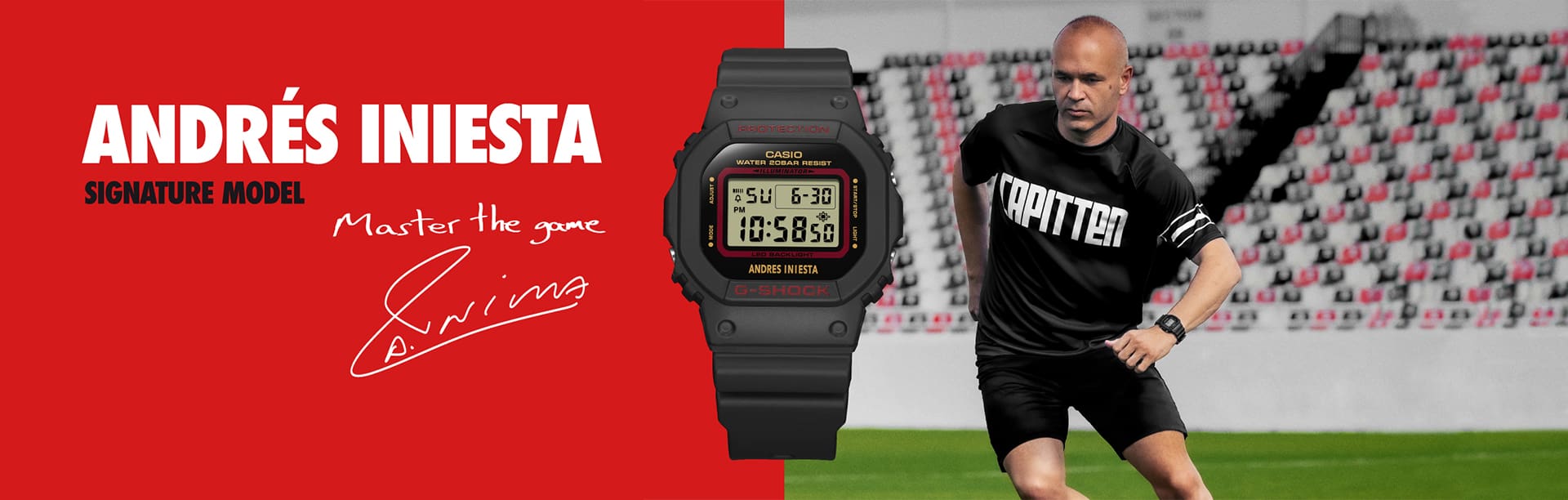 Soccer star Andress Iniest x G-SHOCK limited edition DW5600AI-1