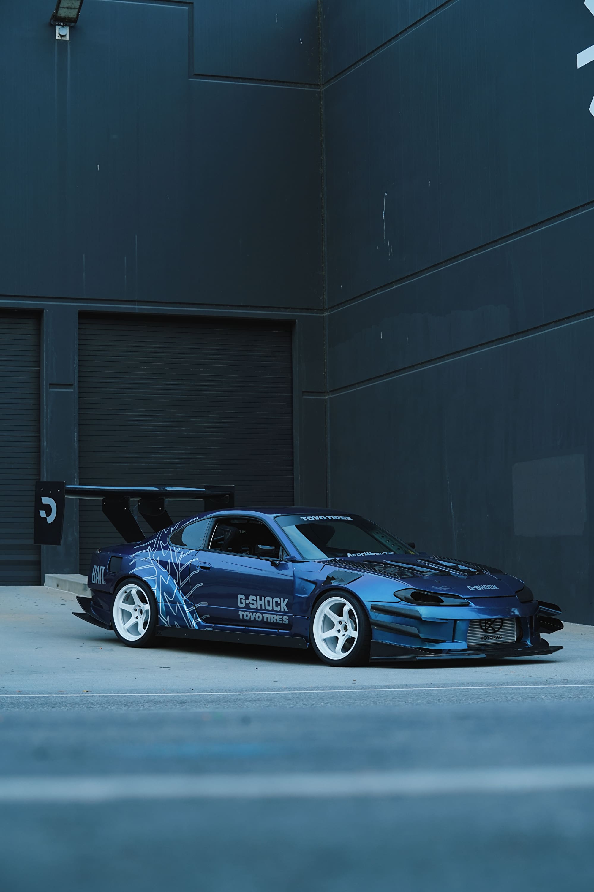 shot of a Nissan Silvia S15 with G-SHOCK livery