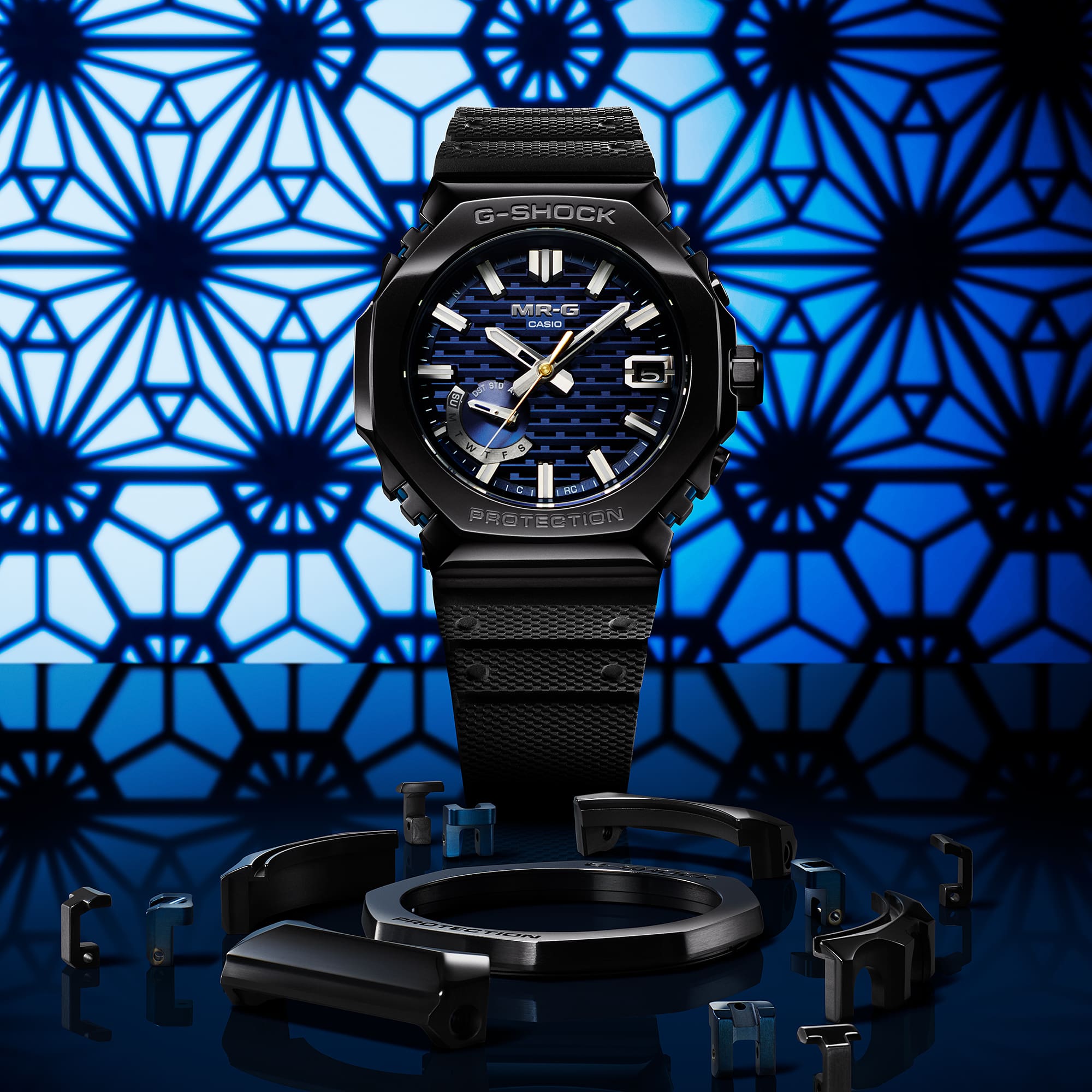G-SHOCK MRGB2100R- 2A men’s watch denoting  luxury style