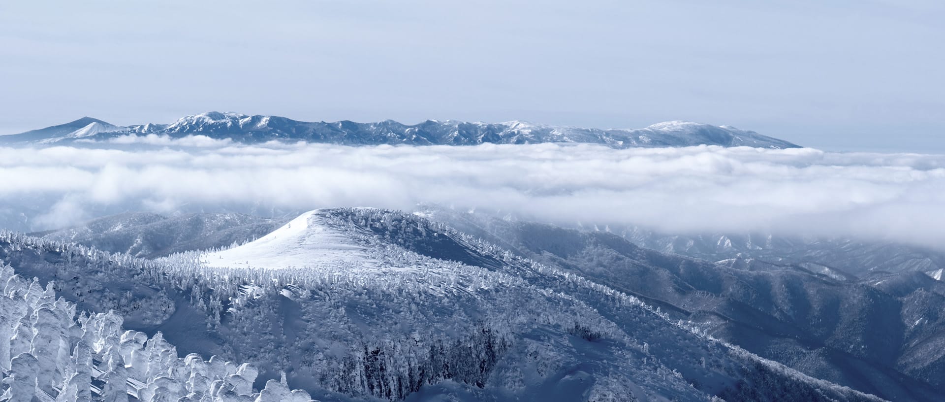 Winter landscape of the Yamagata Mountains