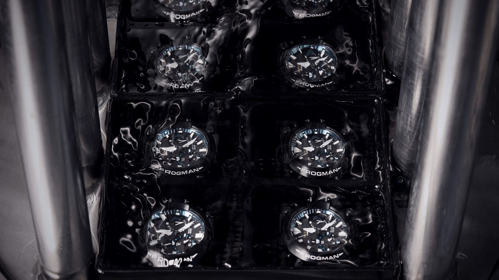 G-SHOCK MRG FROGMAN being tested under water