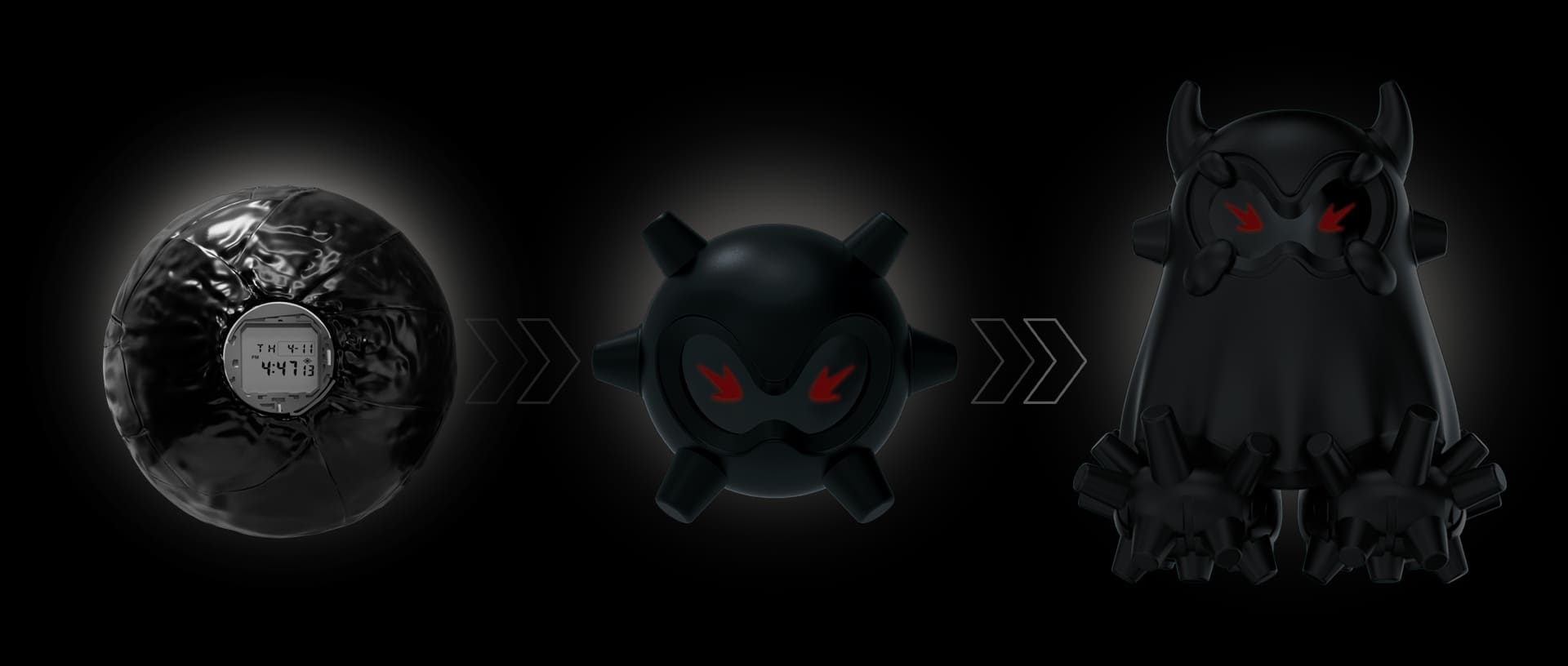 G-SHOCK original prototype: watch dial in a rubber ball denoting design evolution of GAV01 cool watches