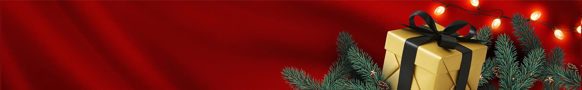 Wrapped gift with red background to denote G-SHOCK Cyber Monday watch deals.