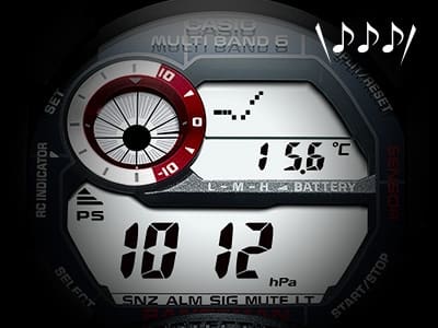 G-SHOCK Rangeman GW9400 dial denoting the barometer feature