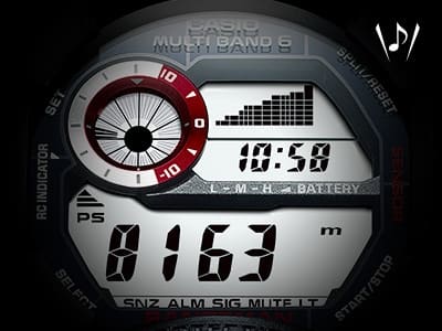 G-SHOCK Rangeman GW9400 dial denoting the altimeter feature